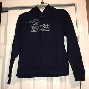 New England Patriots hooded sweatshirt jacket